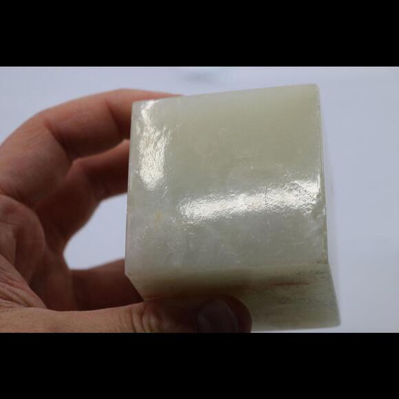 Vintage Carved Onyx Agate Stone Dice Paperweight Pen Pencil Holder Desk - Picture 5 of 8